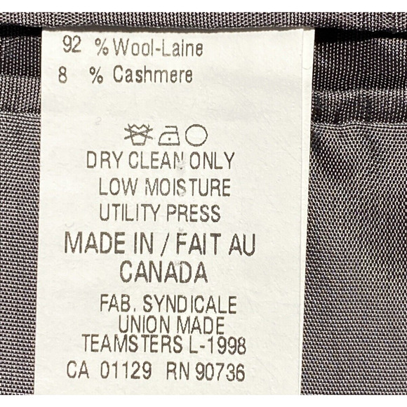 Ralph Lauren Jacket Mens 44R Gray Pinstripe 92% Wool 8% Cashmere Two Button - Picture 10 of 12